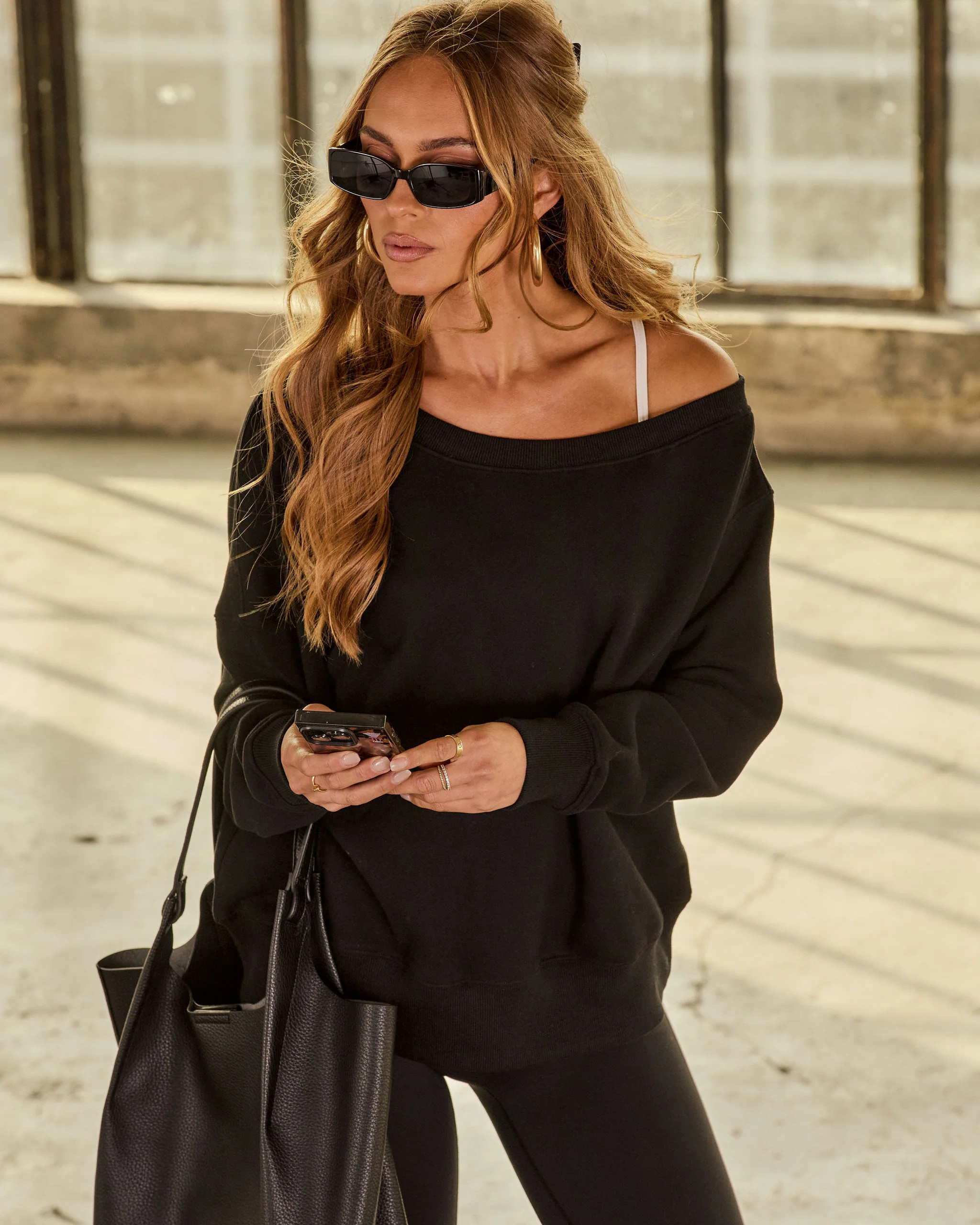 Empower Luxe Off The Shoulder Sweatshirt | VICI
