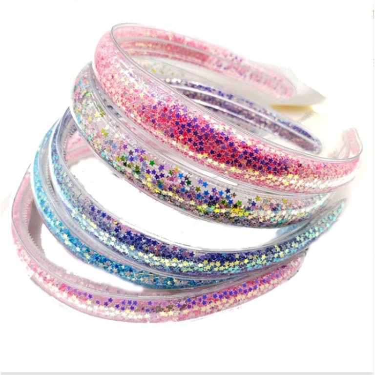 5 PCS Glitter Kids Headbands for Ages Sparkly Head Bands for Girls Hair, Glitter Headband for Gir... | Walmart (US)
