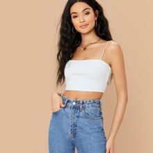 Ribbed Cami Cropped Cami Top | SHEIN