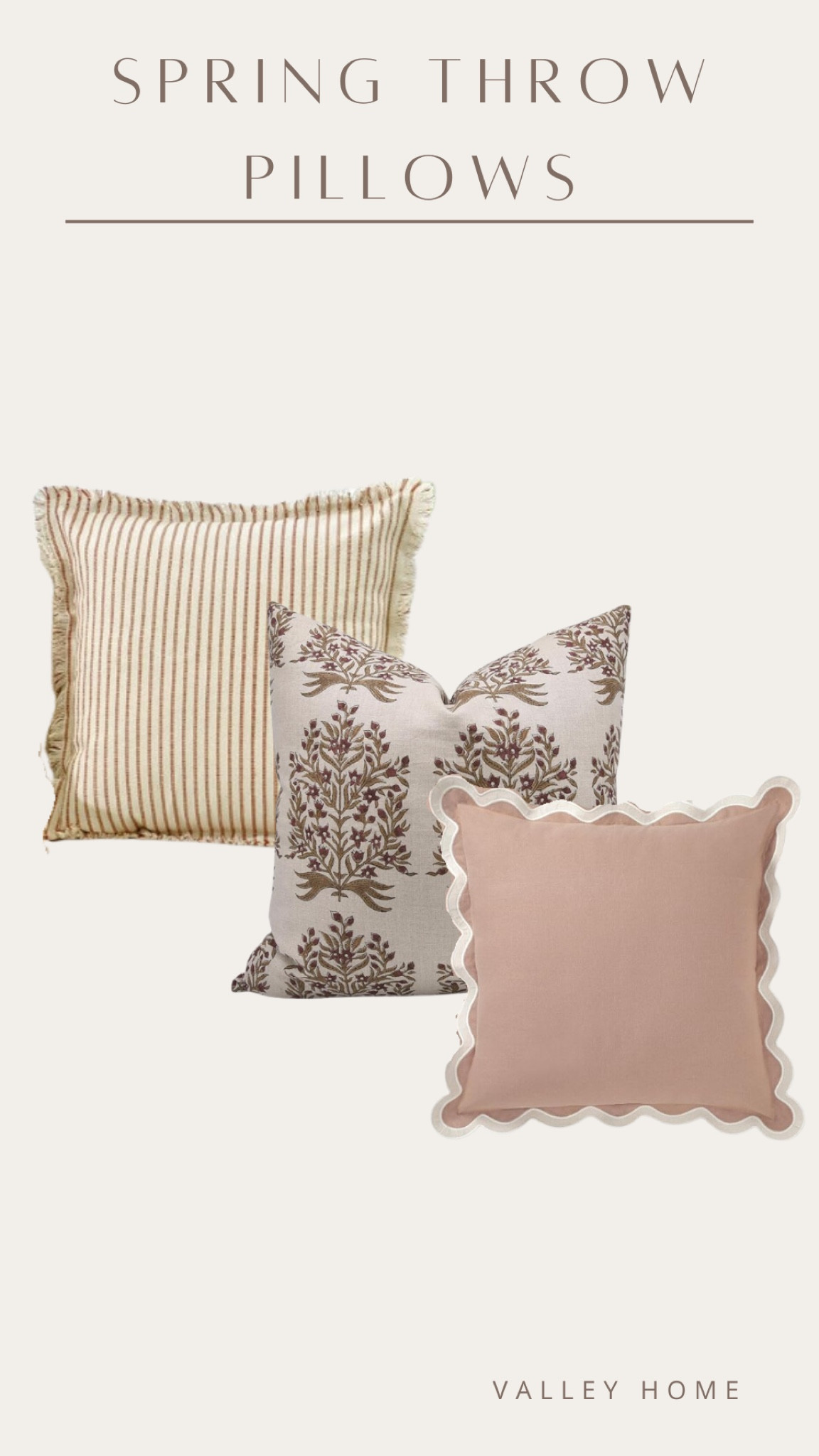 Spring throw pillows!


Spring home finds
Spring decor 
Cottage core
Neutral spring decor finds 

#LTKhome