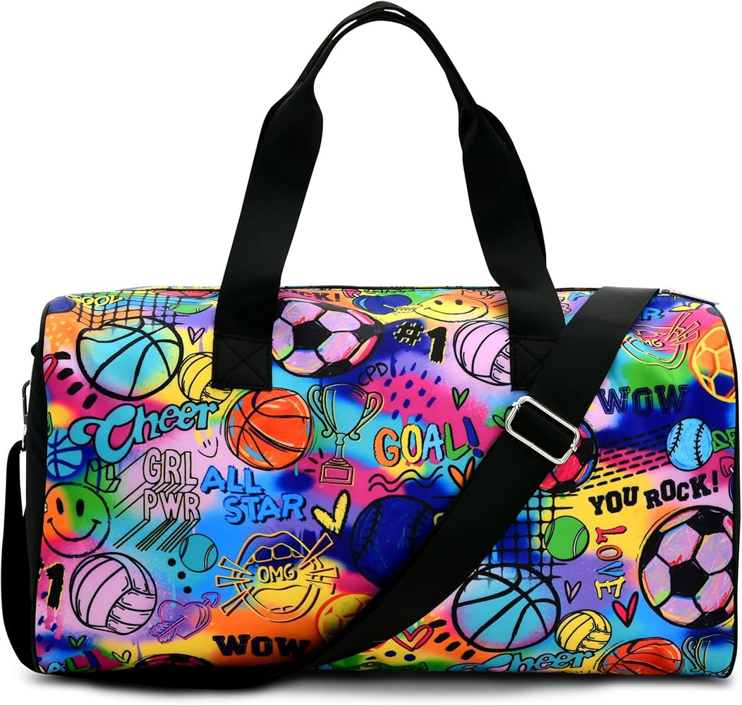 iscream + Corey Paige Designs 117.25" x 10" Duffle Bag with Quitled Nylon Exterior, Double Handle... | Amazon (US)