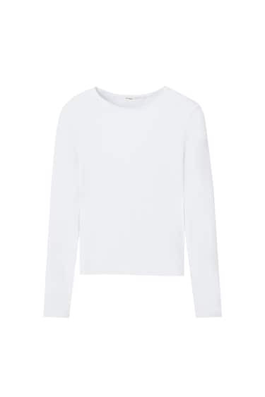 T-SHIRT EN POLYAMIDE À MANCHES LONGUES | PULL and BEAR FR