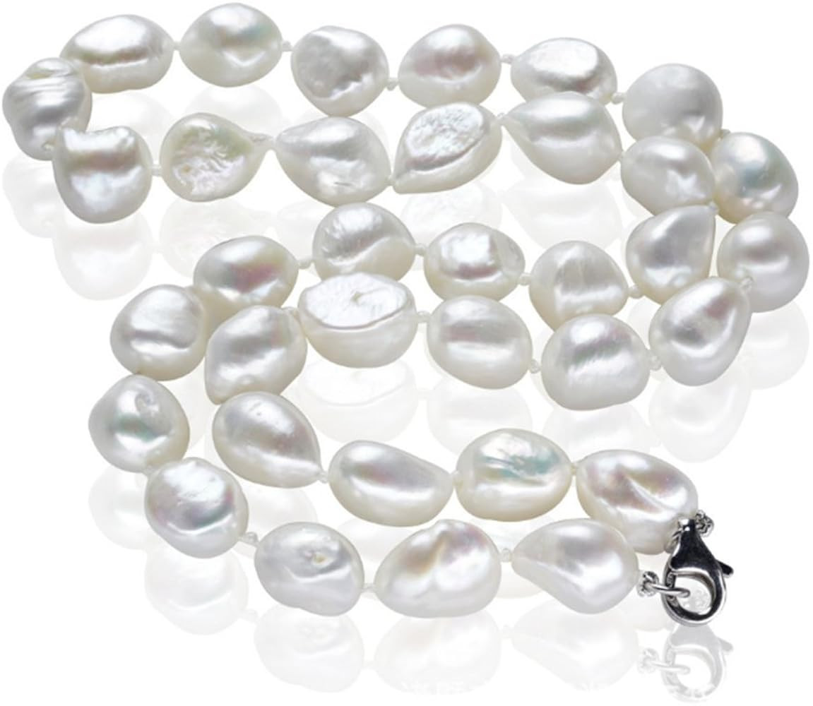 Pearl Necklace White Freshwater Pearl Necklace 18" | Amazon (US)