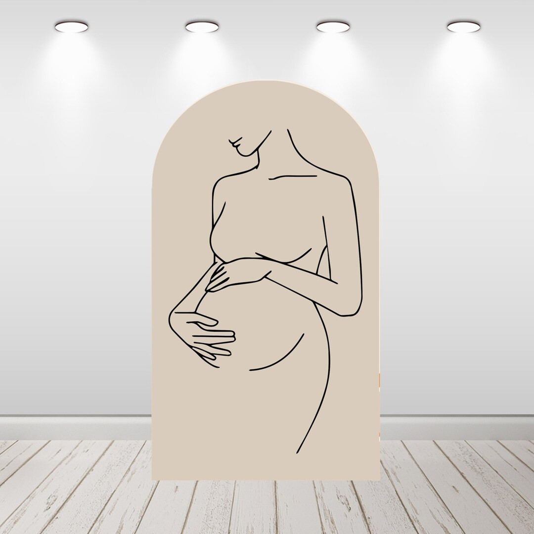Pregnant Woman Silhouette Arch Cover Photo Backdrop Baby Shower Double-sided Photography Backgrou... | Etsy (US)