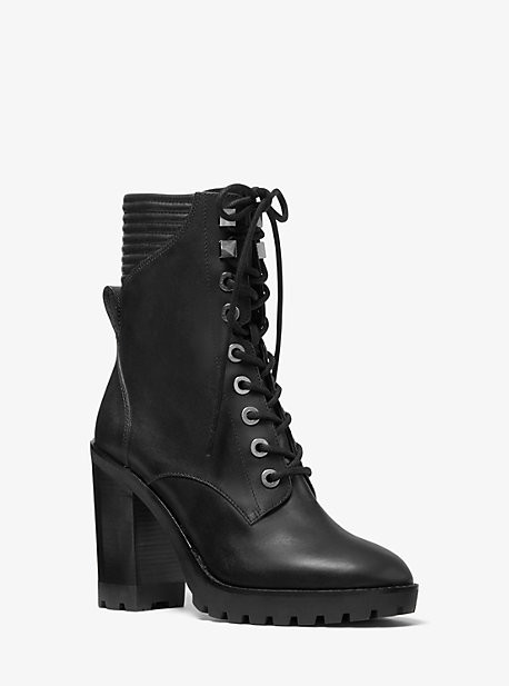 Bastian Leather Combat Boot | Michael Kors US
