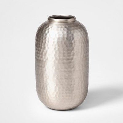 Hammered Metal Vase Silver - Threshold™ | Target
