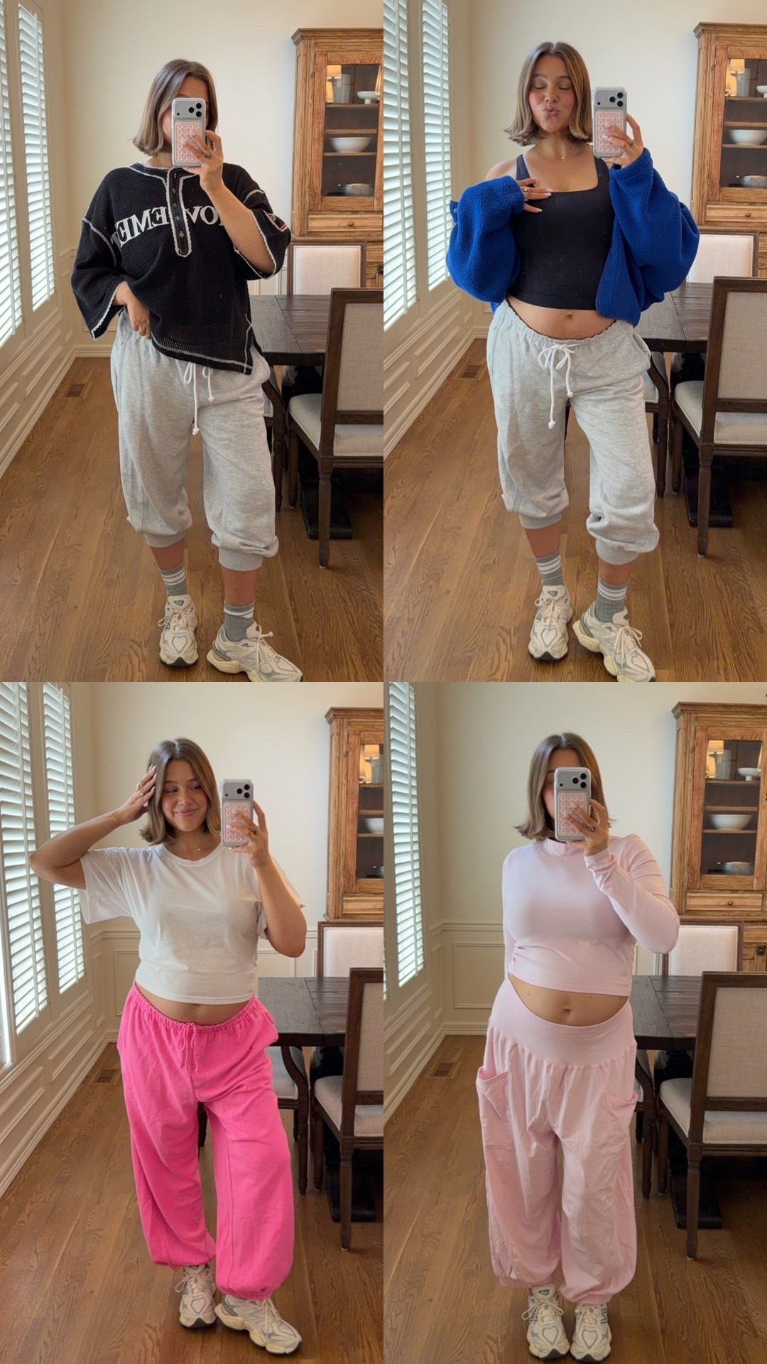 My recent free people movement order! 

True to size for everything! Large in everything for me except grey sweats I stuck with true size they run really loose at the waist and legs. You could size down. Tank XL went up for bump it’s soft and flattering but has good support love it. 