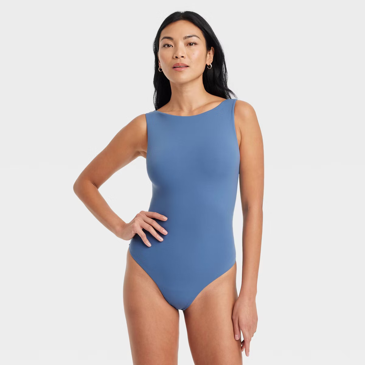 Women's Luxe Stretch Boat Neck Thong Bodysuit - Auden™ | Target