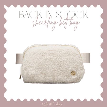 Shearling belt bag is BACK IN STOCK! 

#LTKitbag #LTKHoliday #LTKGiftGuide