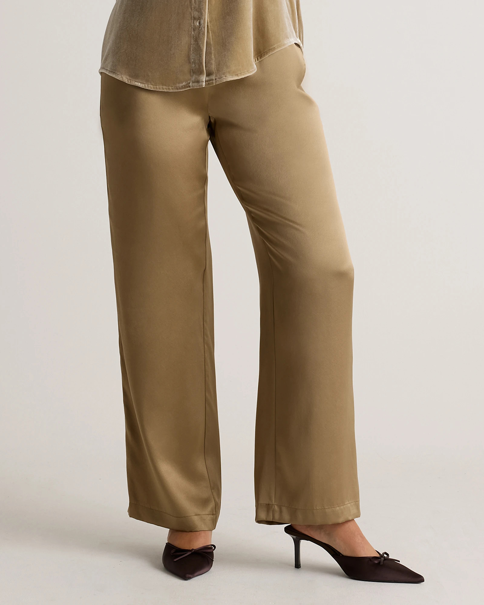 100% Washable Silk Drawstring Wide Leg Pants | Quince