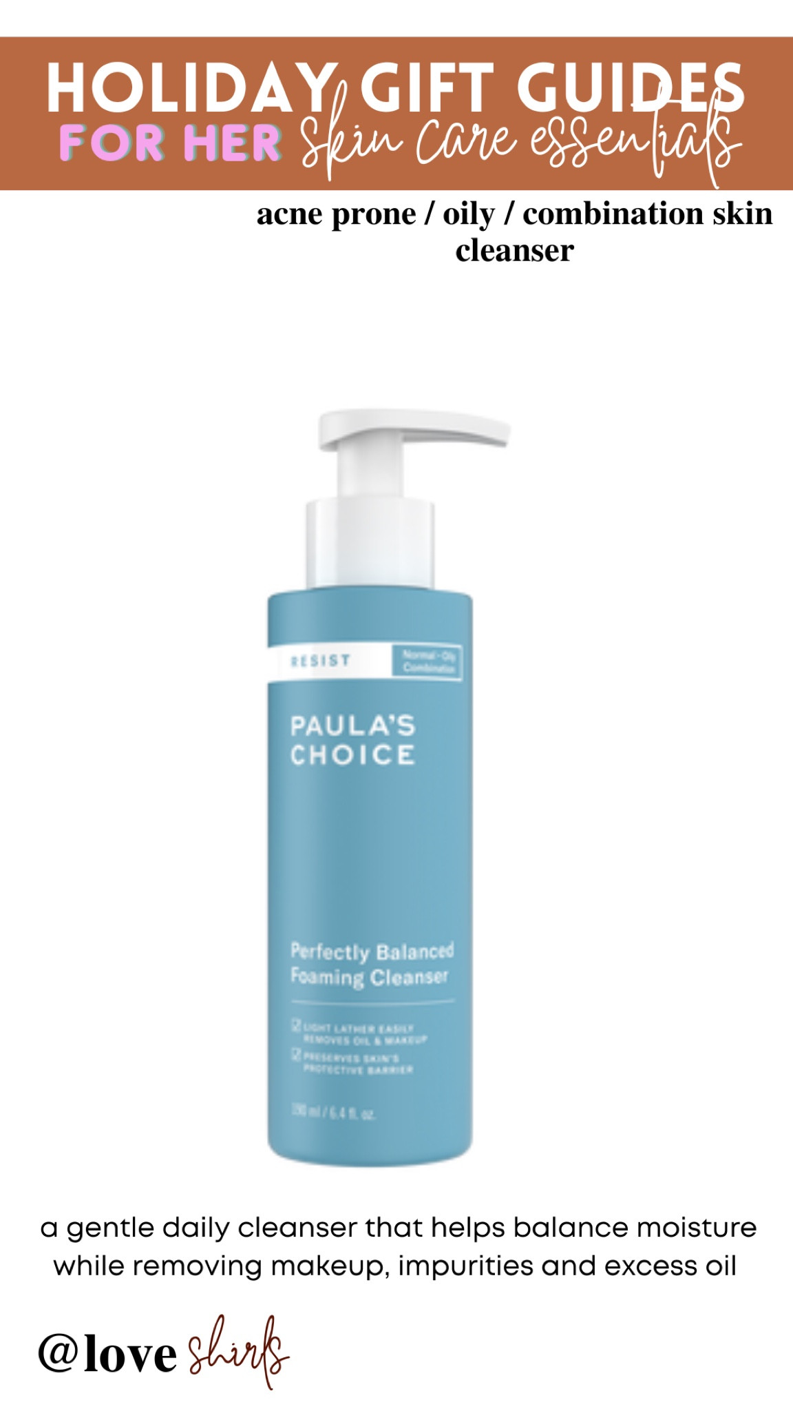 a gentle daily cleanser that helps balance moisture while removing makeup, impurities and excess oil 

#LTKbeauty #LTKunder50 #LTKsalealert