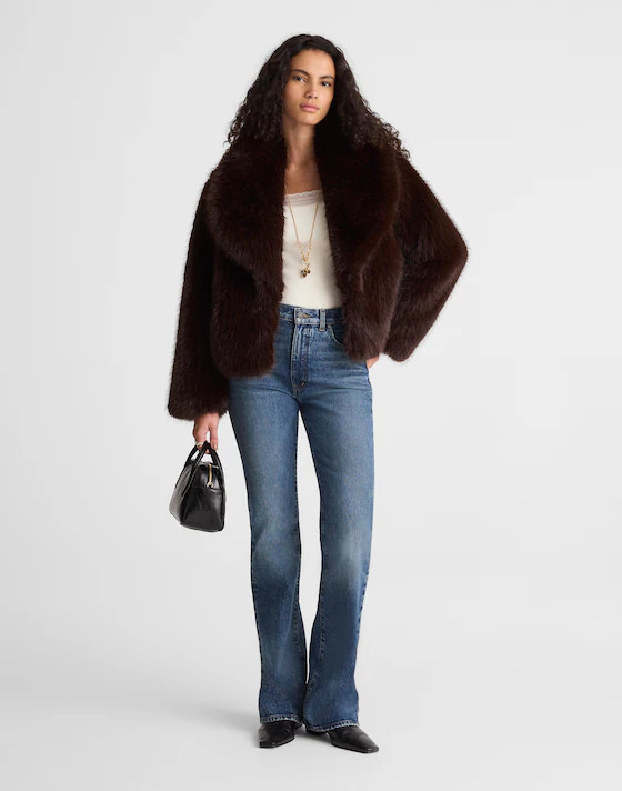 Faux-Fur Shawl-Collar Coat | Madewell