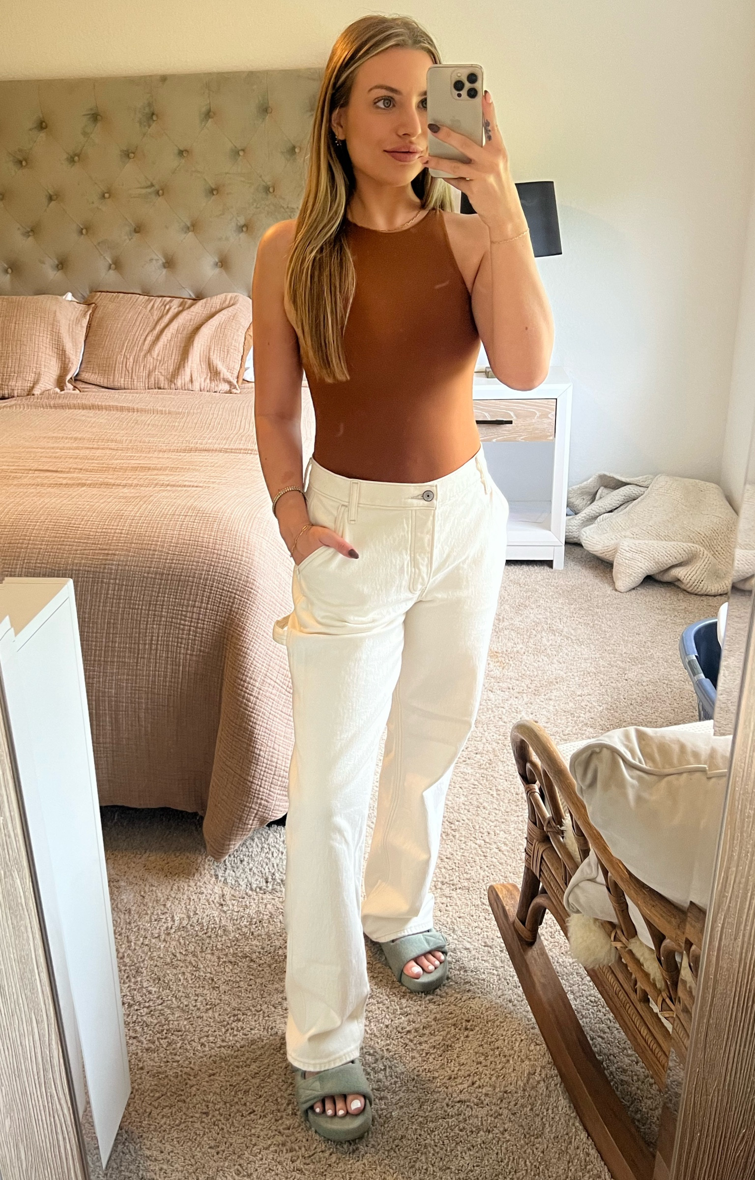 Casual ootd! 

Size s in bodysuit and 27 in jeans for reference 

#LTKunder100 #LTKunder50 #LTKstyletip