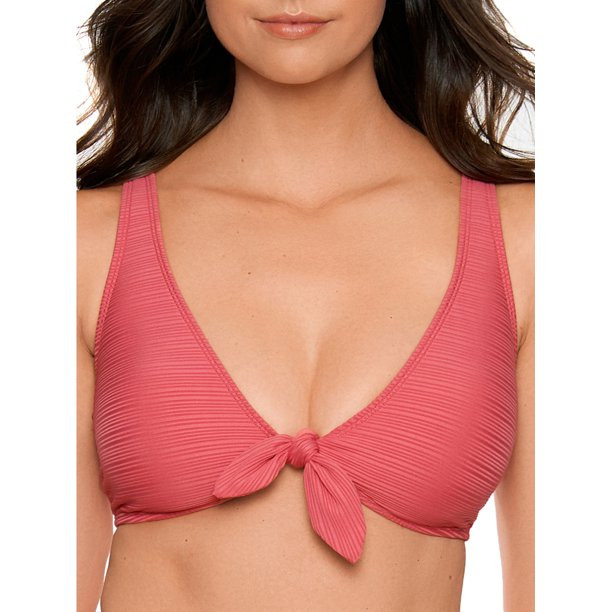 Time and Tru Women’s Textured Rib Bikini Top | Walmart (US)