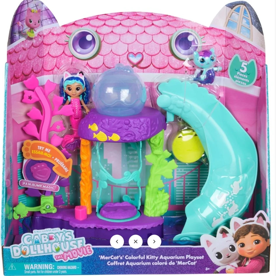Gabby's Dollhouse The Movie Mermaid Gabby and MerCat - Aquarium Playset | Walmart (US)