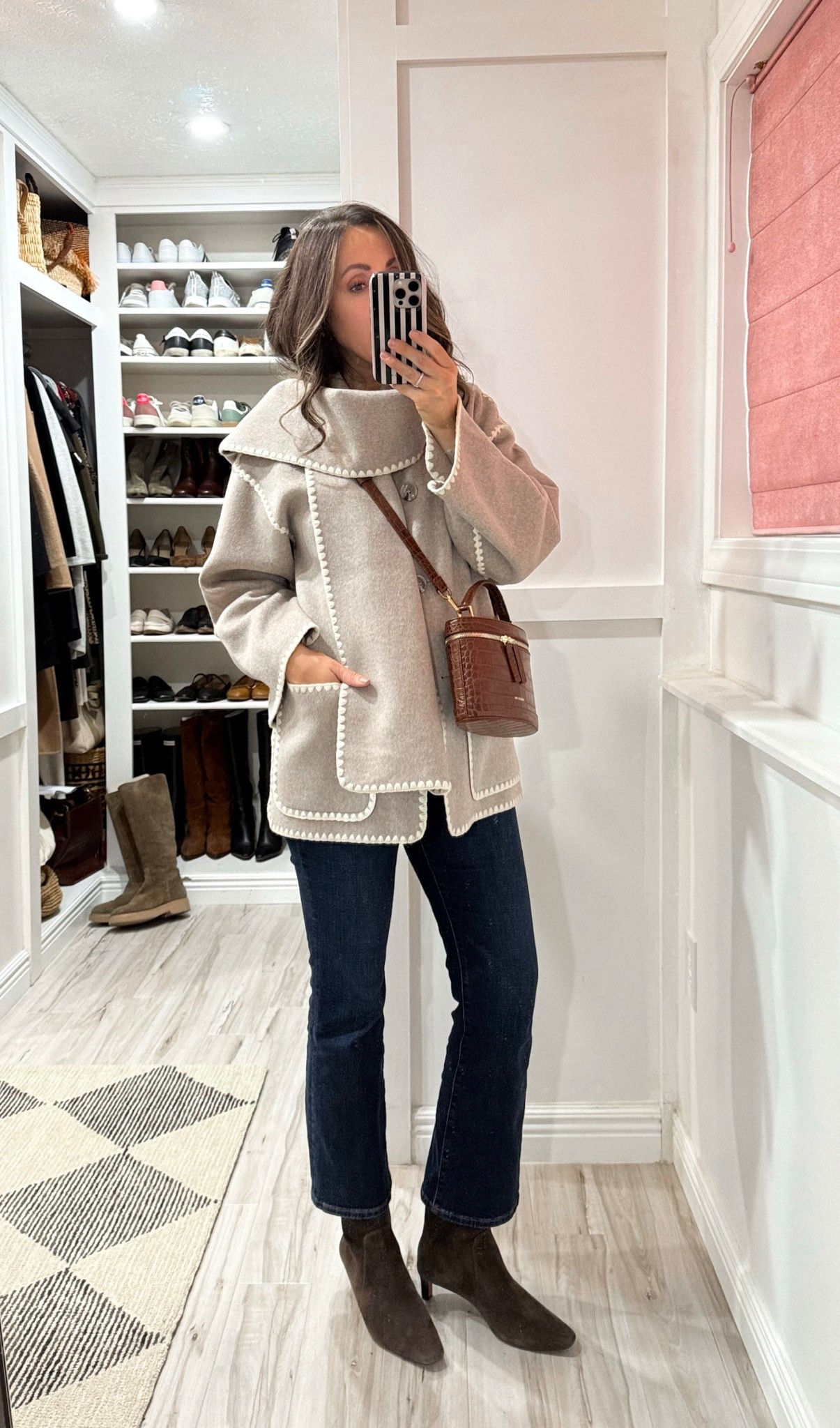 Merino wool scarf coat in xs. Comes in several colors. Lightweight but warm  

#LTKSeasonal #LTKootd