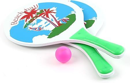 Pro Impact Beach Paddle Ball Set Comes with 2 Wooden Paddles with Plastic Handle and 1 Ball in a ... | Amazon (US)