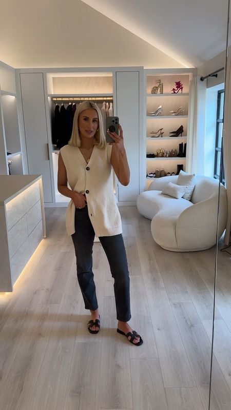 River Island Haul, Spring Outfit Inspiration, Cream Knit Longline Waistcoat, High Waisted Straight Jeans, Transitional Style, New in Season

#LTKSeasonal #LTKstyletip #LTKeurope