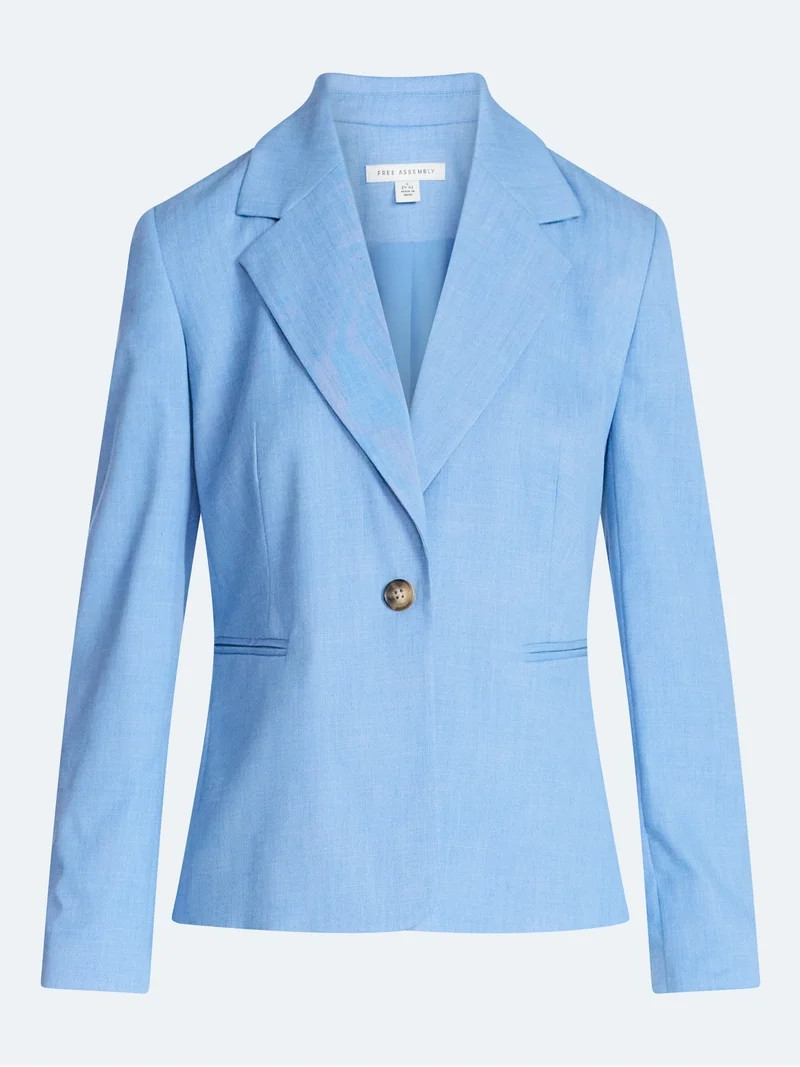 Free Assembly Women's and Women's Plus Single Breasted Blazer, Sizes XS-4X | Walmart (US)