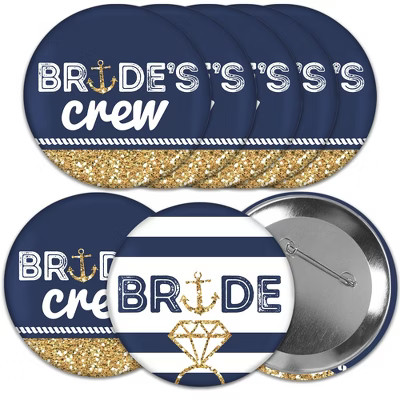 Big Dot of Happiness Last Sail Before The Veil - 3 inch Nautical Bachelorette and Bridal Shower B... | Target