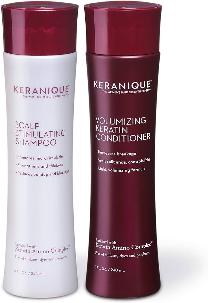 Keranique Shampoo and Conditioner Set for Hair Growth and Thinning Hair | Keratin Hair Treatment ... | Amazon (US)