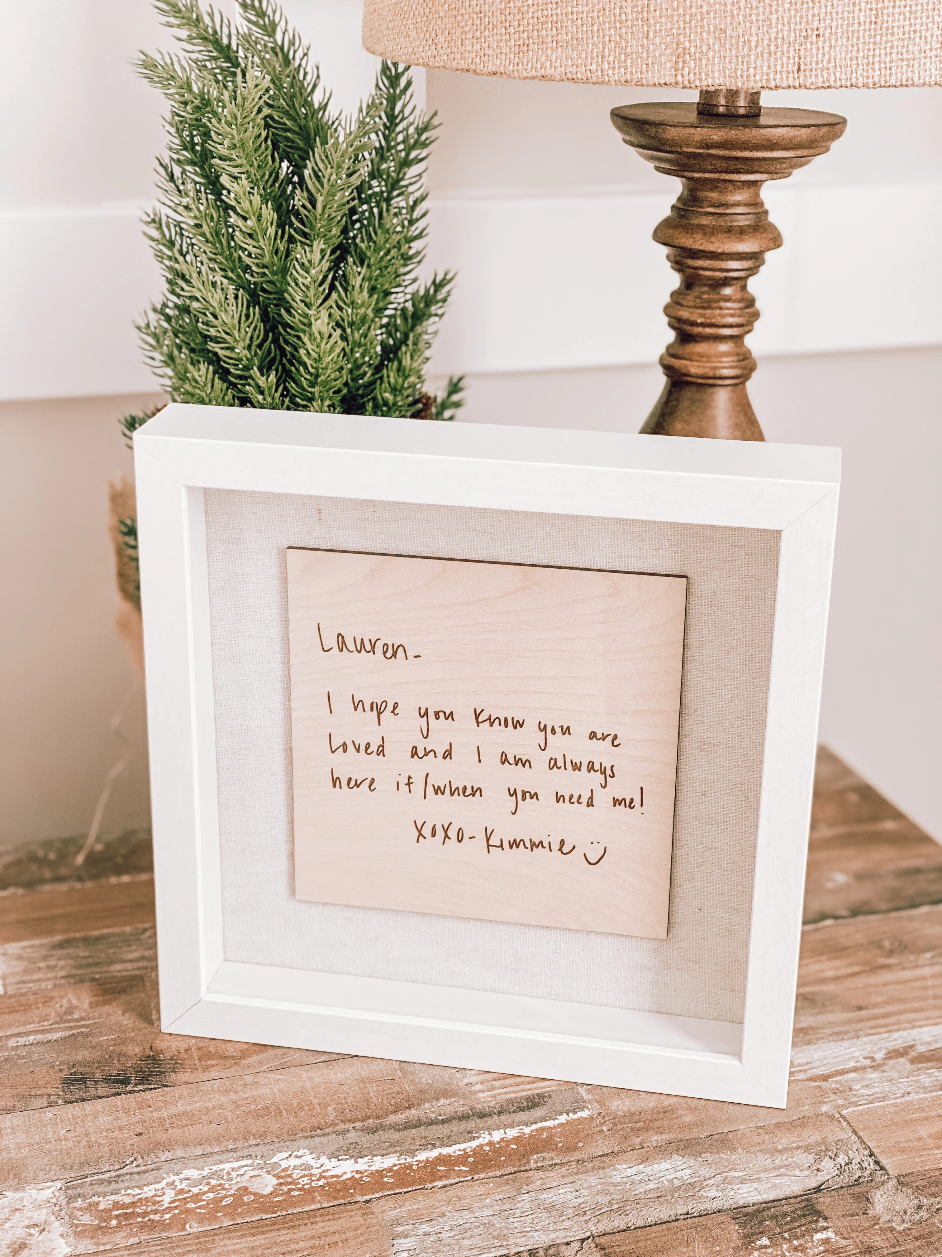 Keepsake Handwriting Frame | Home Bound Custom Decor