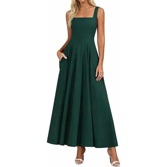 PRETTYGARDEN Cocktail Dresses for Women Formal Summer Sleeveless A Line Long Flowy Spring Wedding... | Walmart (US)