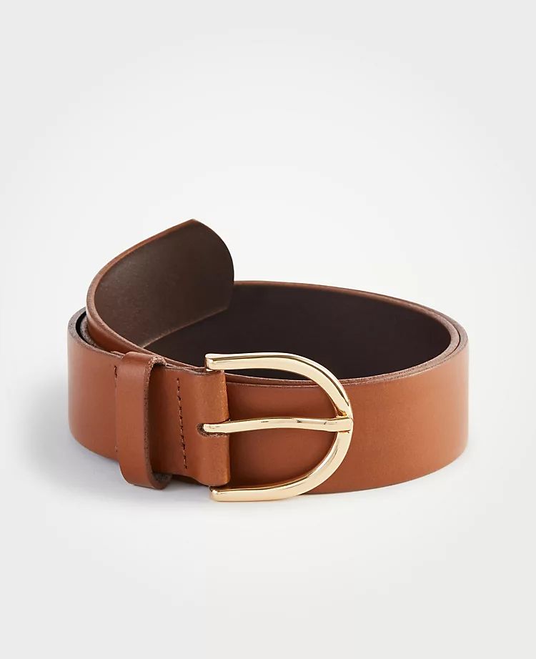 Wide Leather Trouser Belt | Ann Taylor (US)