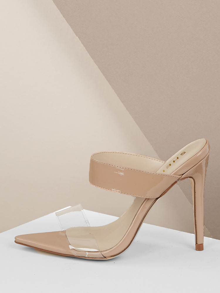 Open Pointy Toe Stiletto Mule Heels | SHEIN