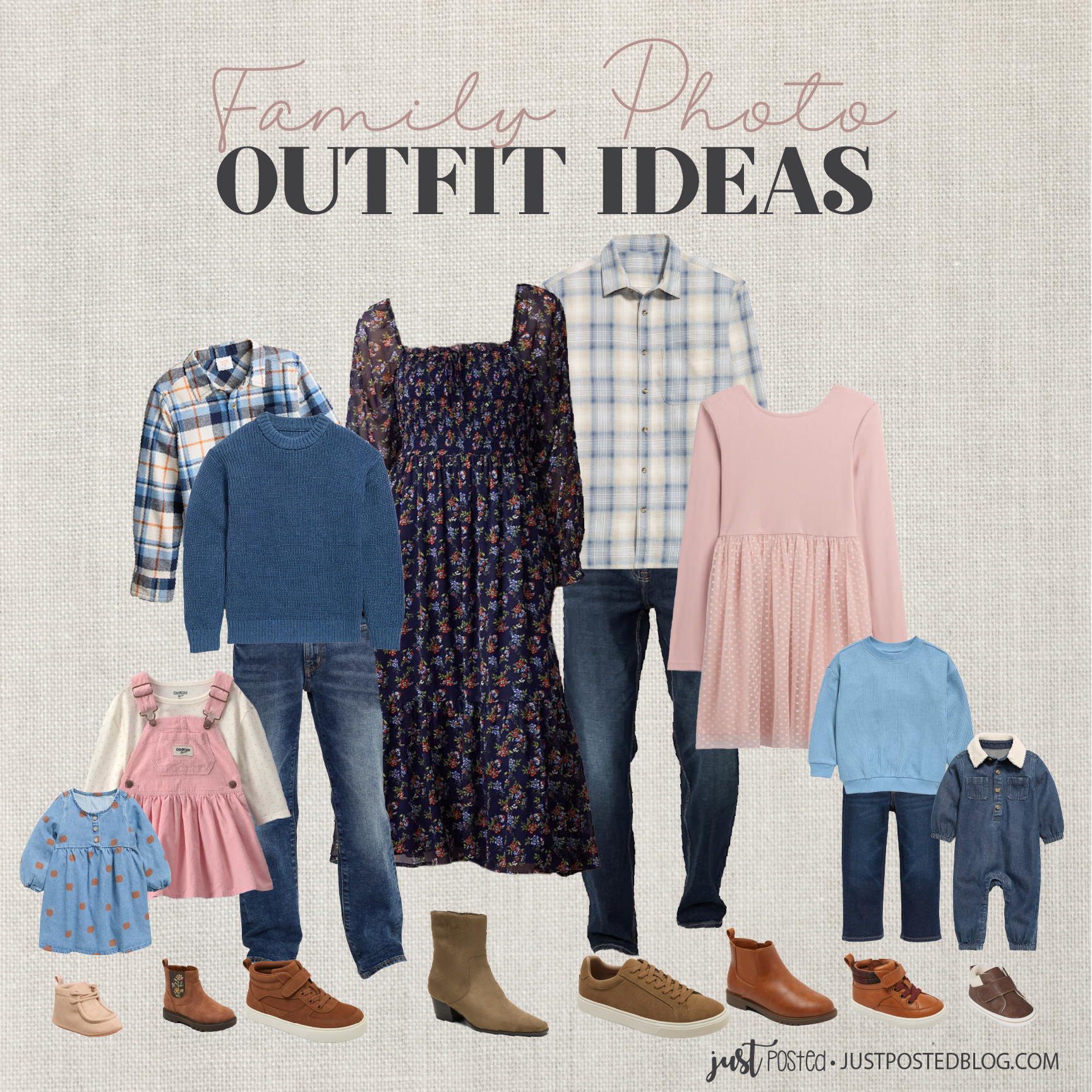 Loving this navy, pink and chambray look for family photos for fall! This is always one of my favorite color combinations! 

 #LTKSeasonal #LTKKids #LTKMens