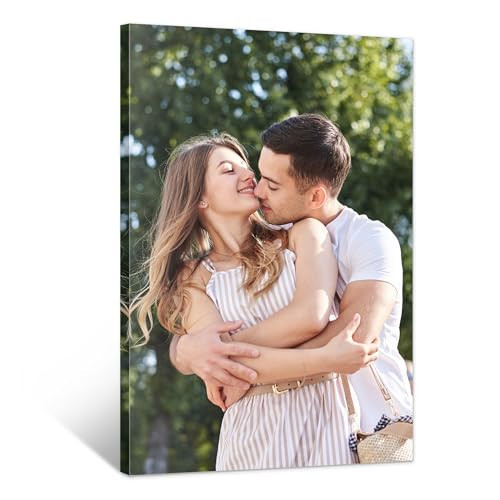 Personalized Canvas Wall Art (Framed 20“X 32”) Custom Canvas Prints with Your Photos Wall Art for Living Room,Bedroom,Couple Photo Prints for Christmas Gifts | Amazon (US)