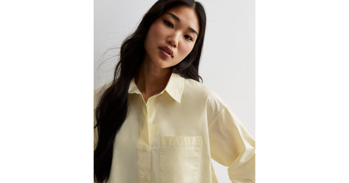 Light Yellow Poplin Cotton Shirt | New Look | New Look (UK)