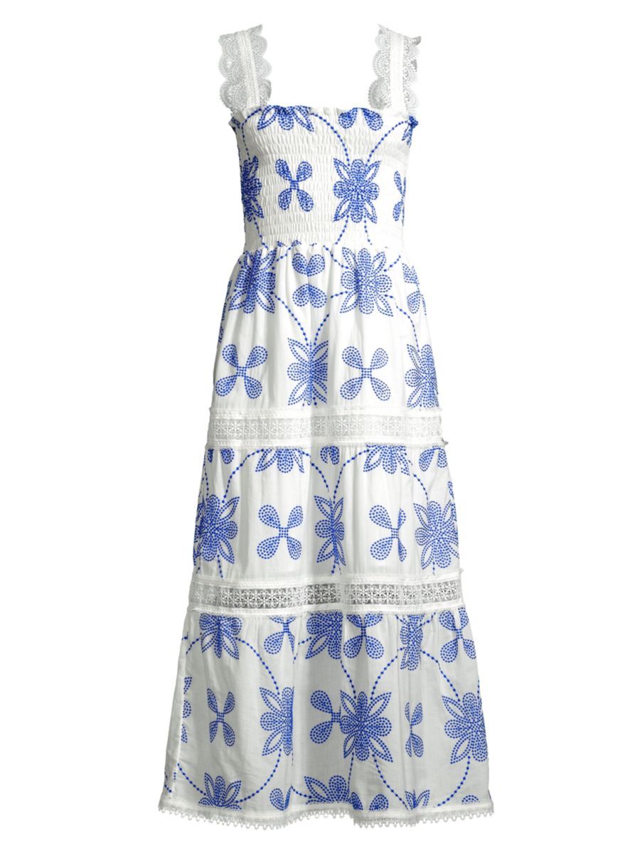 Waimari Eternus Coco Embroidered Tiered Maxi Dress | Saks Fifth Avenue
