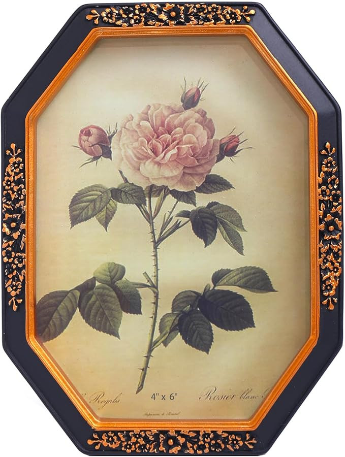 Kangce Antique Picture Frames 4x6 Vintage Frames 4x6 Retro Decor Wall Gallery Black and Gold Fram... | Amazon (US)