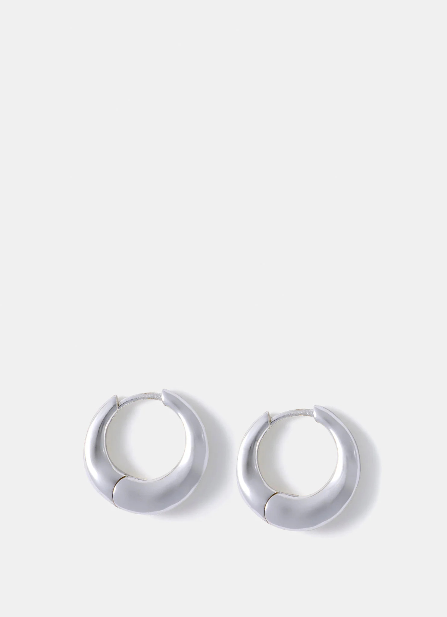 Silver Plated Irregular Hoop Earrings | Mint Velvet