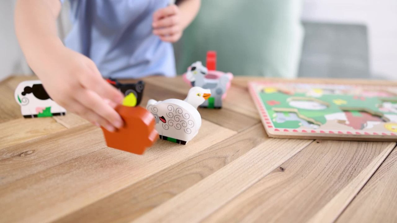Melissa & Doug Farm Wooden Chunky Puzzle (8 Pcs) - FSC-Certified Materials | Walmart (US)