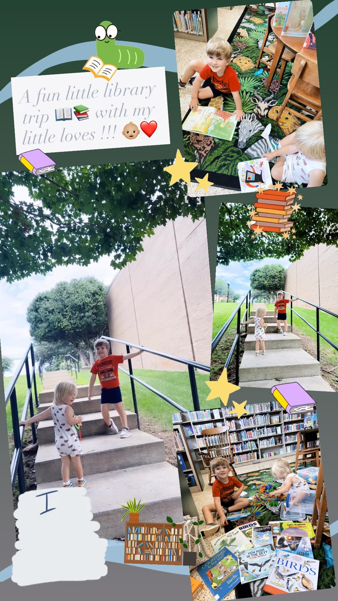 A fun little library trip 📖📚 with my little loves !!! 👶🏼❤️