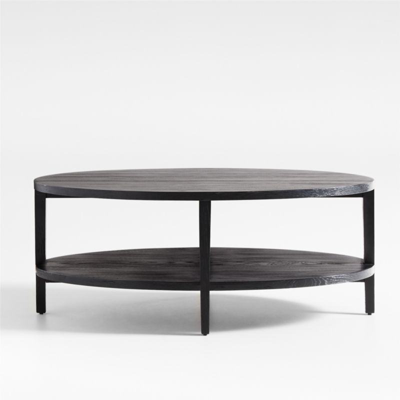 Clairemont Oval Ebonized Coffee Table | Crate & Barrel | Crate & Barrel