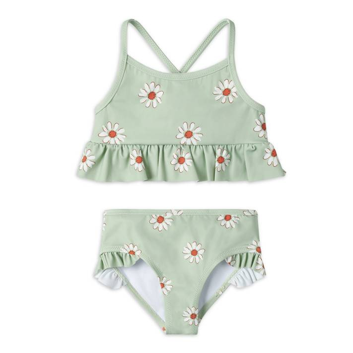 Modern Moments by Gerber Baby and Toddler Girls Ruffle Bikini with UPF 50+, 2-Piece, Sizes 12M-5T | Walmart (US)