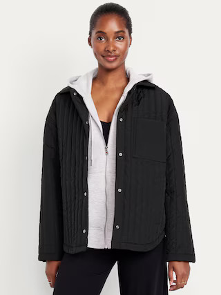 Oversized Lightweight Water-Resistant Quilted Jacket | Old Navy (US)