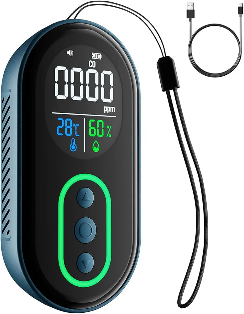 DS-399 Portable Carbon Monoxide Detector, 168H Standby, Rechargeable 3-in-1 CO Detector with Audi... | Amazon (US)