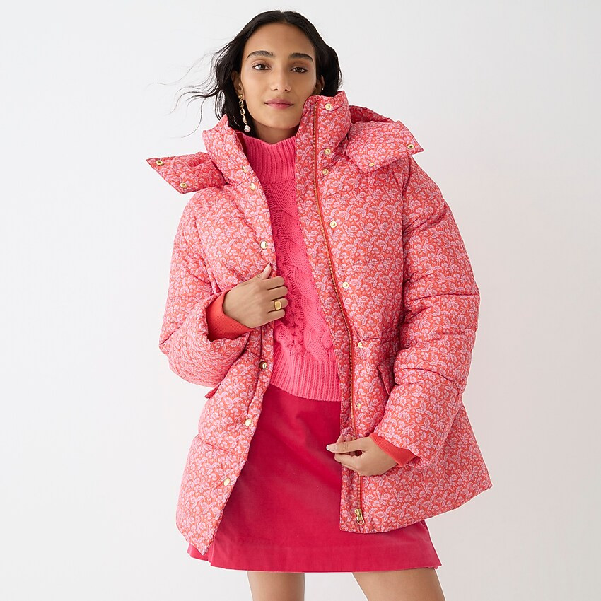 New chateau puffer coat in Liberty® Toutouayette fabric | J. Crew US