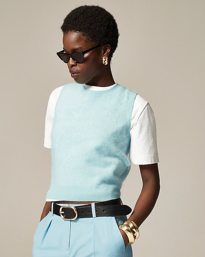 New brushed cashmere sweater shell | J. Crew US