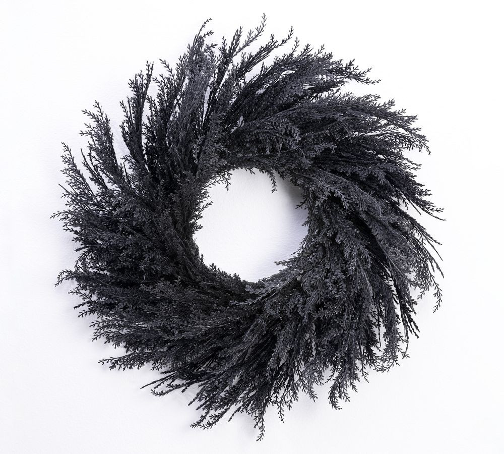 Faux Black Pampas Grass Wreath | Pottery Barn (US)