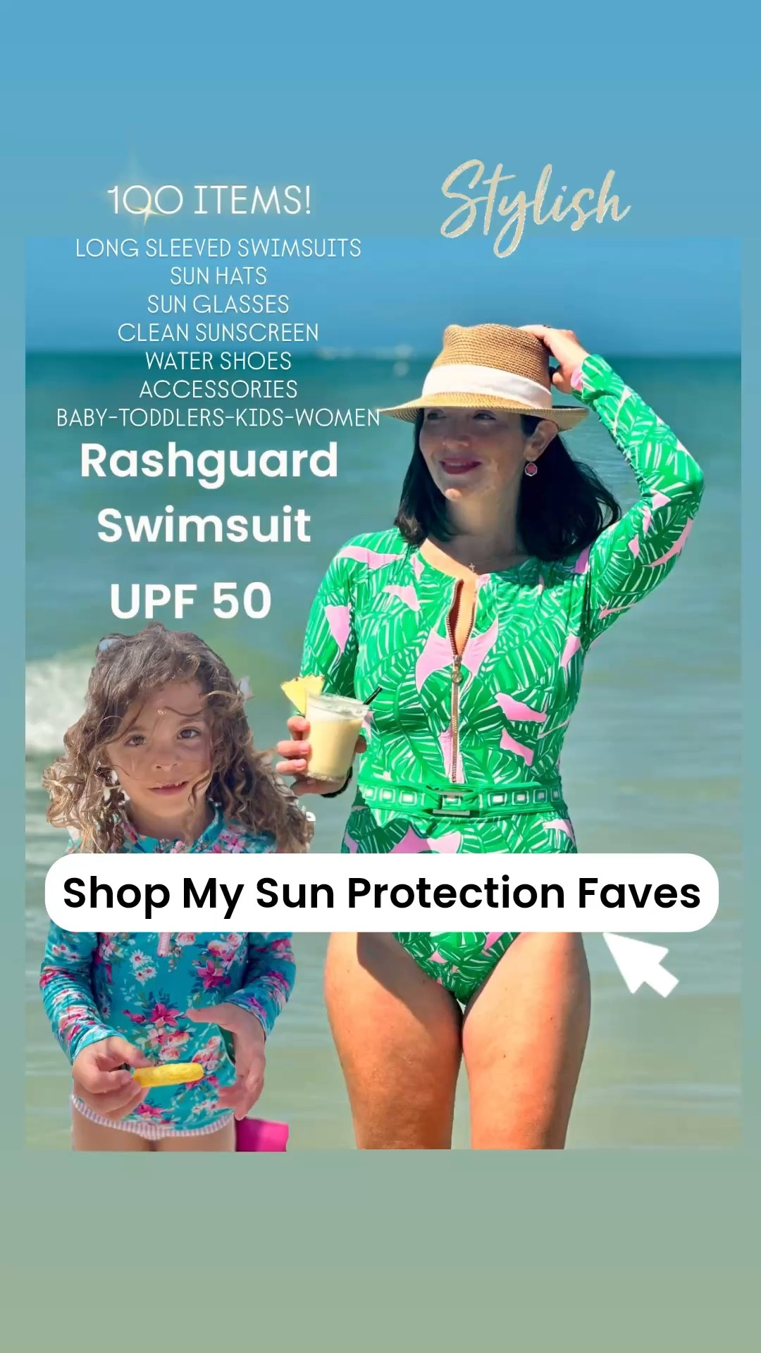 Ever since getting skin cancer at 29 and then continuing to get it over and over again, I really need to protect my skin in the Florida sun. That’s why I love wearing long sleeve bathing suits, and they are super cute and trendy. My kids have been wearing rash guards and long sleeve bathing suits since they were in infants. Check out my collection of highly rated swimsuits for women, babies, toddlers, and kids! I also threw in some cute sun hats, and sunscreen. Get vacation ready!

Resorwear. Pool. Cover up. Beach. Swim. Summer. Spring. Vacation outfit. Kids fashion. Toddler fashion. Pink. Amazon  
￼

#LTKKids #LTKSwim #LTKTravel