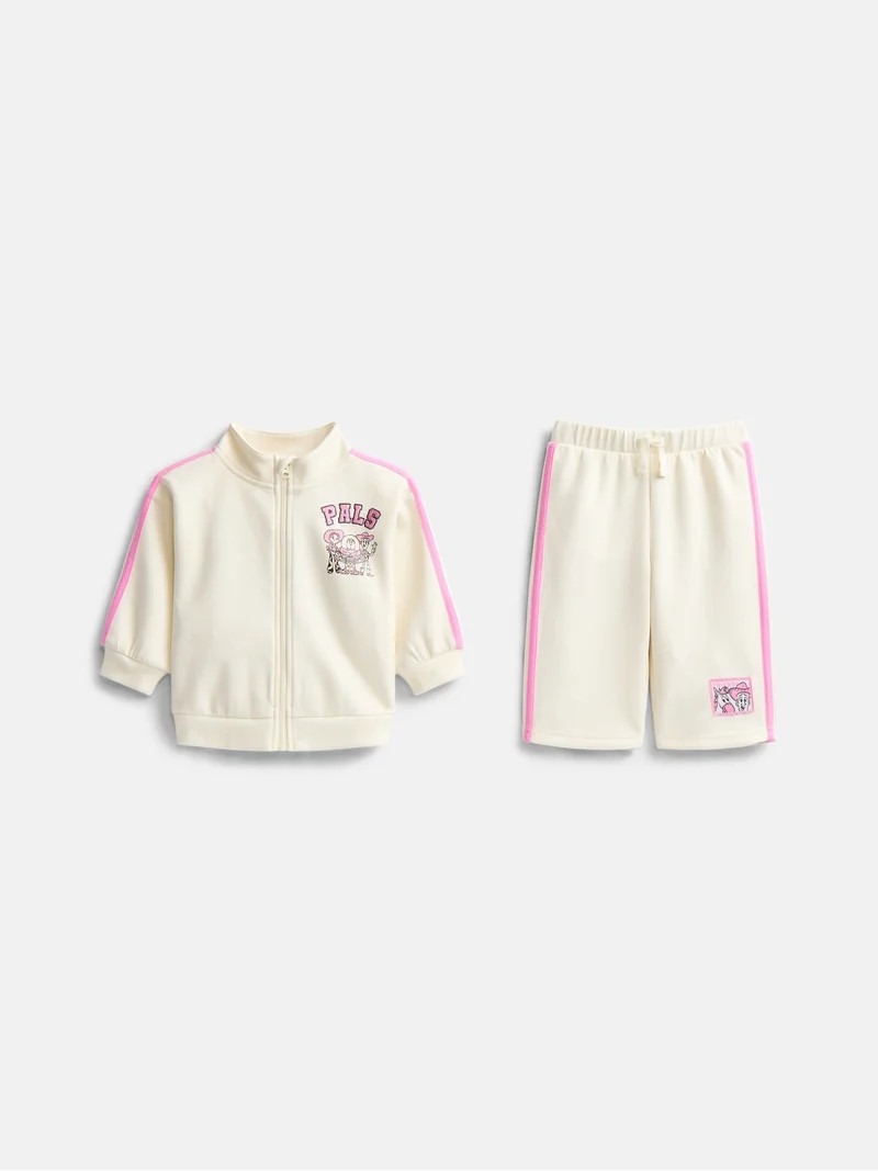 Pixar Toy Story Baby Girls Mock Neck Full Zip Tracksuit, Sizes 0/3M-24M | Walmart (US)
