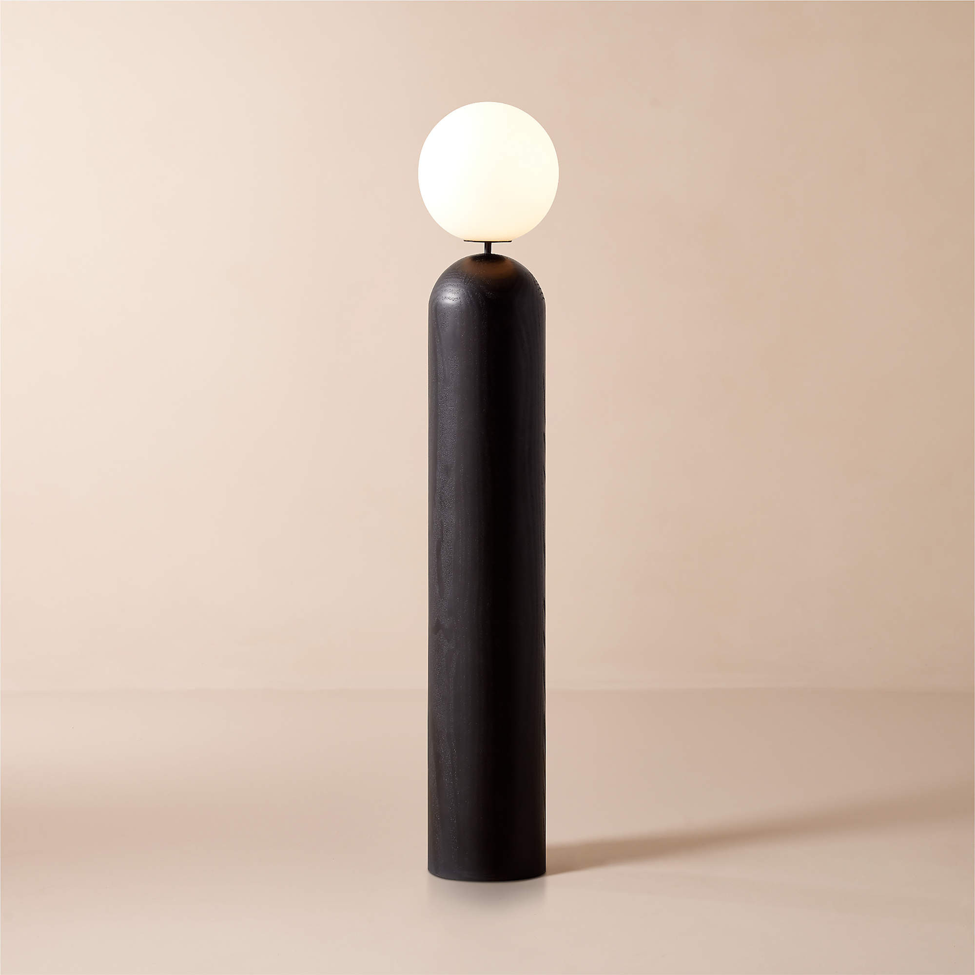 Ori Globe Floor Lamp with Black Wood Base + Reviews | CB2 | CB2