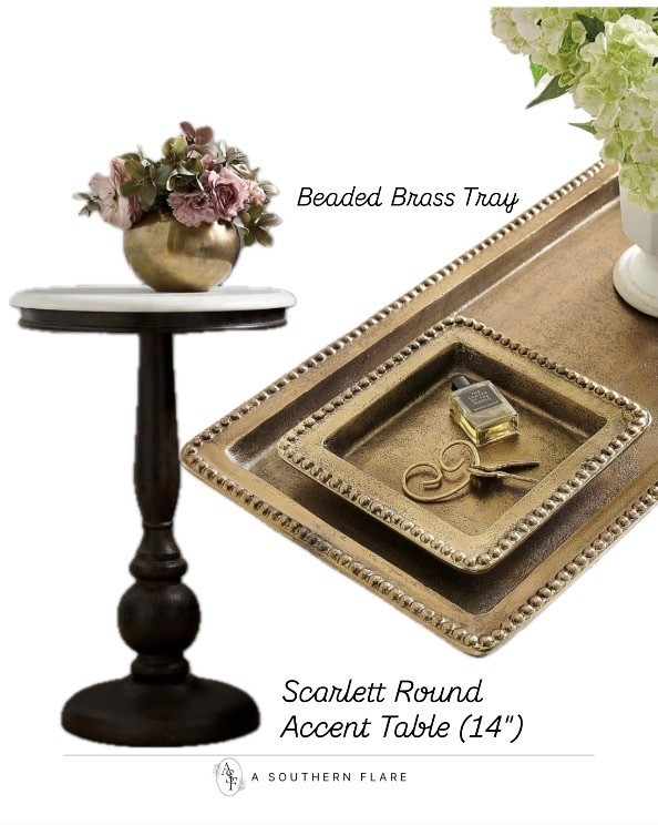 Home Drcor/ Accent Table/ brass Trays