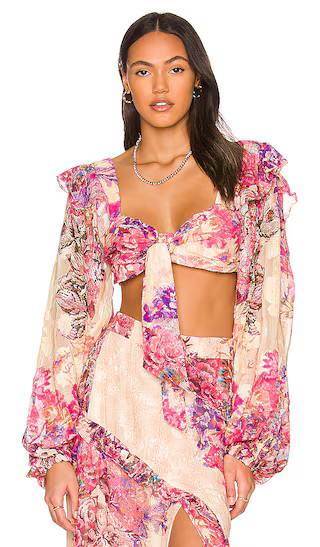 Leah Crop Top in Salmon | Revolve Clothing (Global)