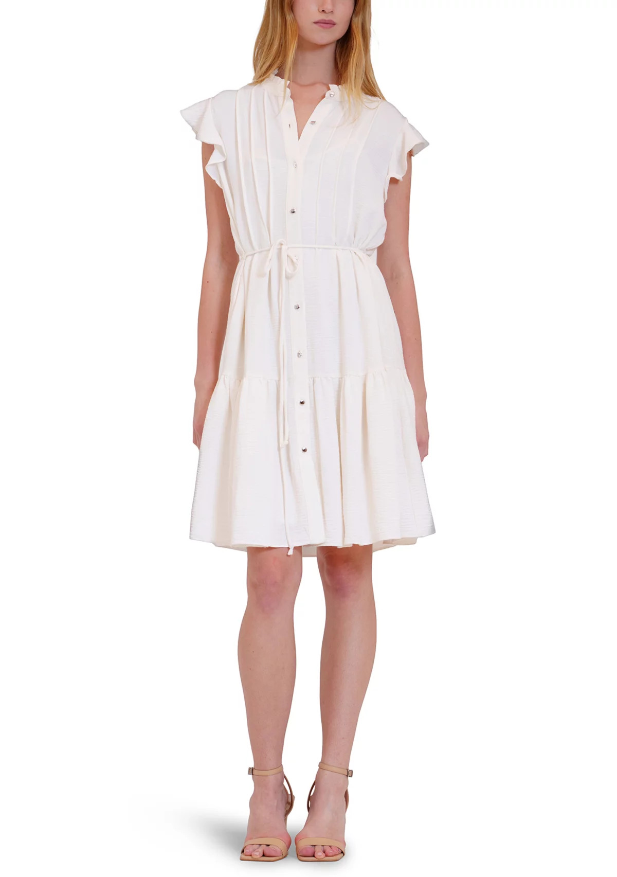 Women's Sleeveless Ruffle Hem Mini Dress | Belk